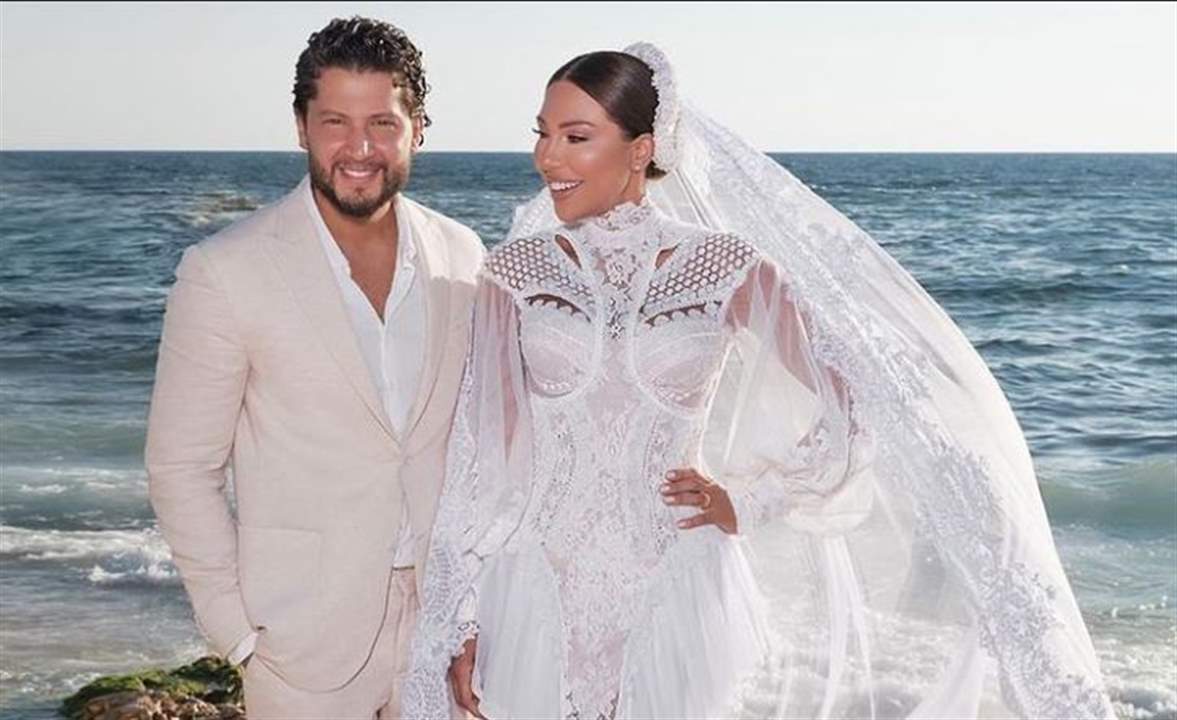 انس طيارة وكارول بو خالد يحتفلان بزفافهما بحضور سيرين عبد النور وديمة قندلفت وعبد المنعم عمايري