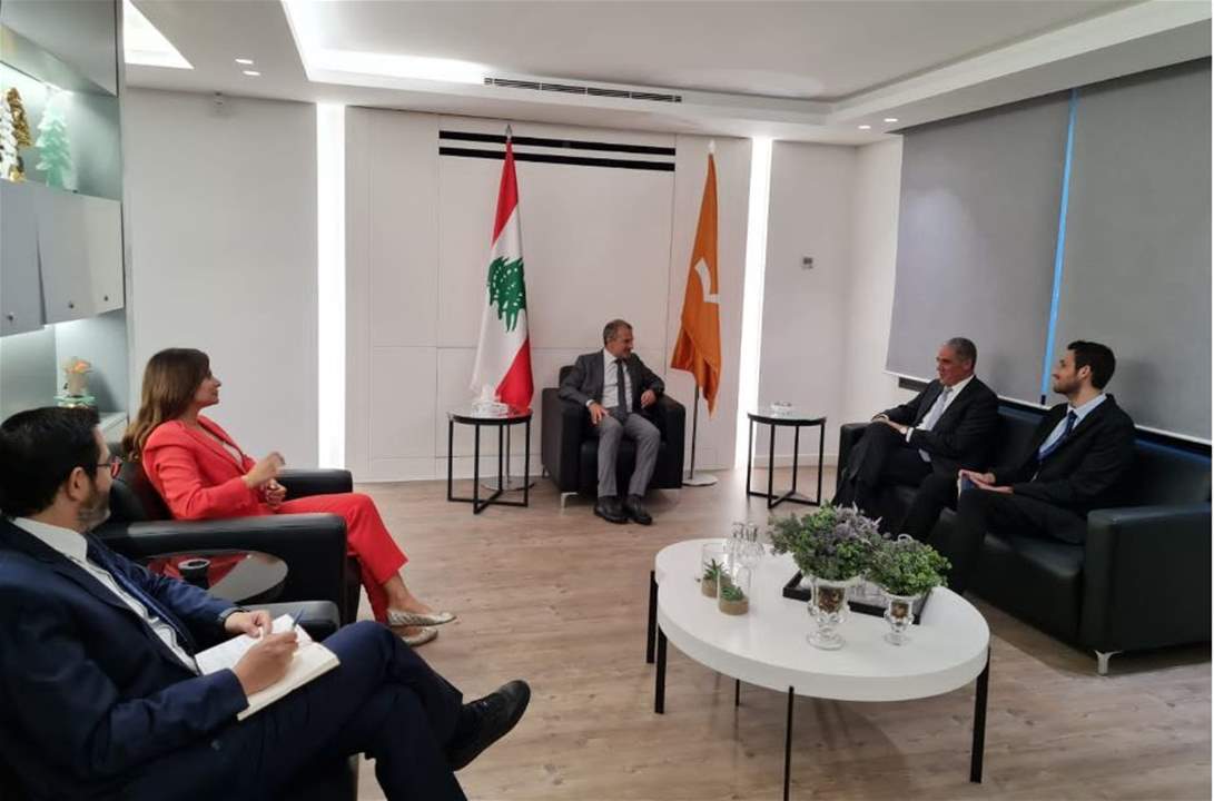 باسيل يستقبل سفير الكويت وسفير الإتحاد الأوروبي.. وبحث في أزمة النازحين السوريين