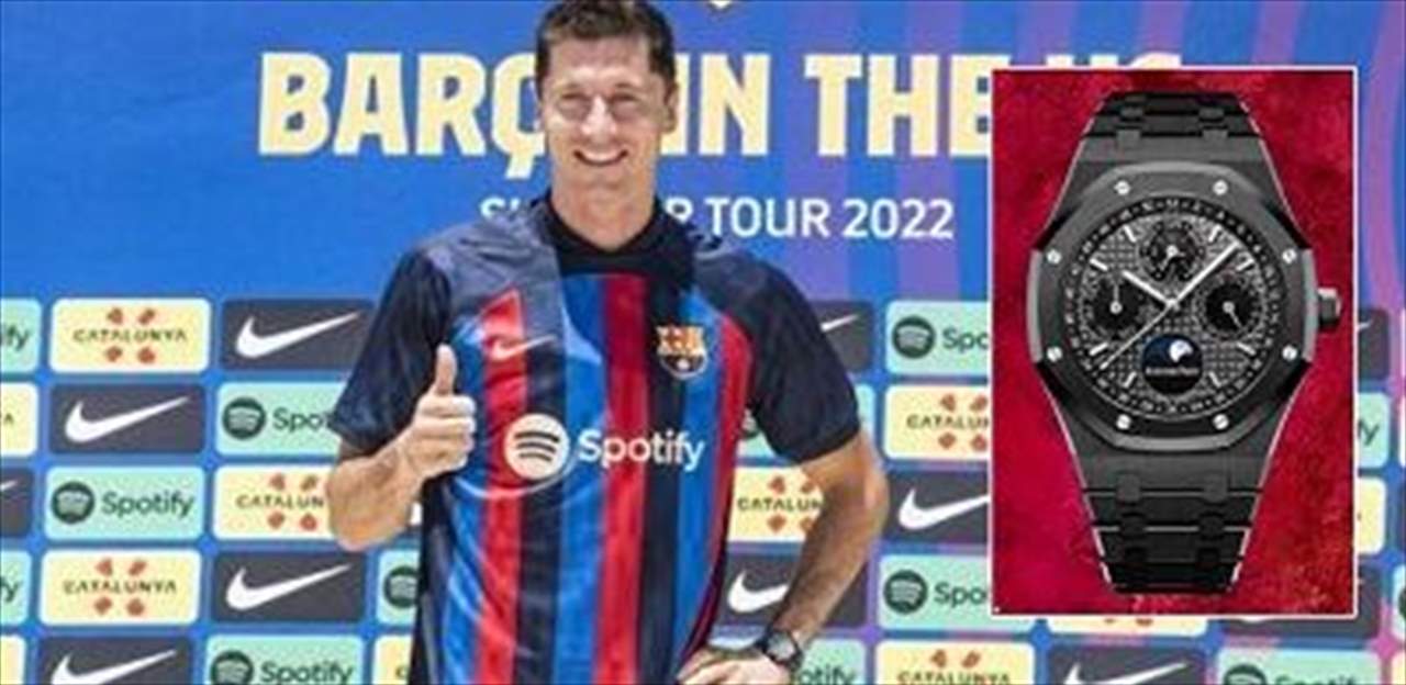 صورة - ساعة ليفاندوفسكي تساوي 300 ألف يورو !!