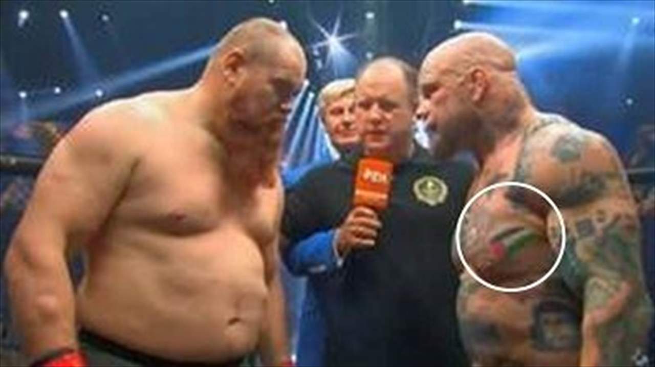 فيديو - المقاتل الروسي - الأميركي الأصل وشم علم فلسطين على صدره