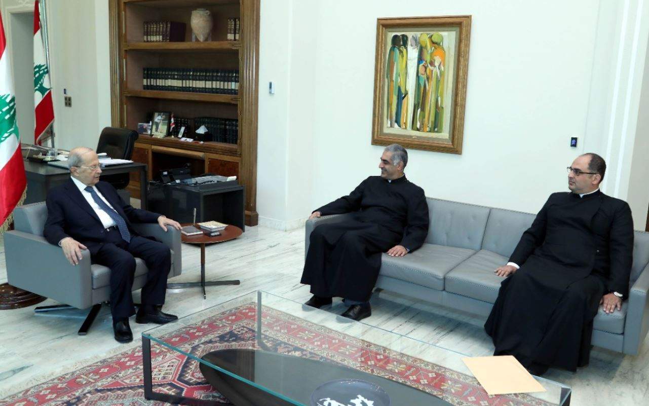  عون استقبل الصفدي و الاباتي محفوظ والرئيس العام للجمعية البولسية