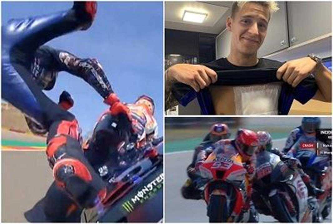 بالفيديو - هكذا نجا بطل العالم من الموت وتحطمت درّاجته