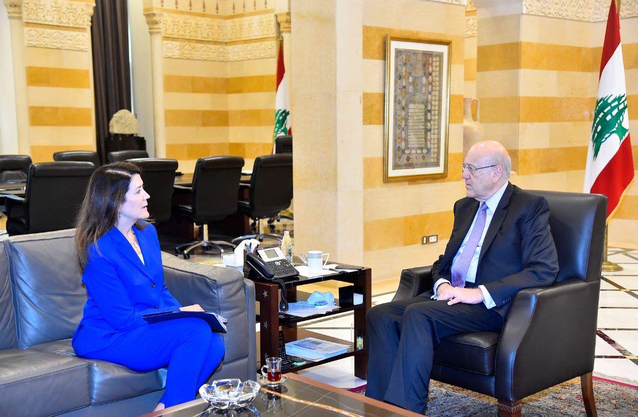 ميقاتي بحث مع السفيرة الأميركية نتائج اللقاءات التي عقدها في نيويورك