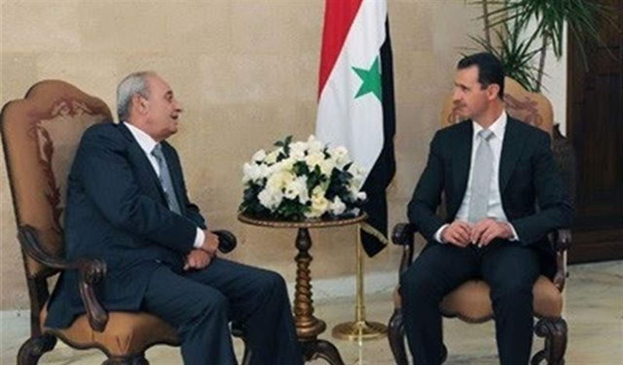 برقية من بري للأسد: نجدّد انحيازنا ودعمنا لسوريا في معركة الدفاع عن عروبة الجولان