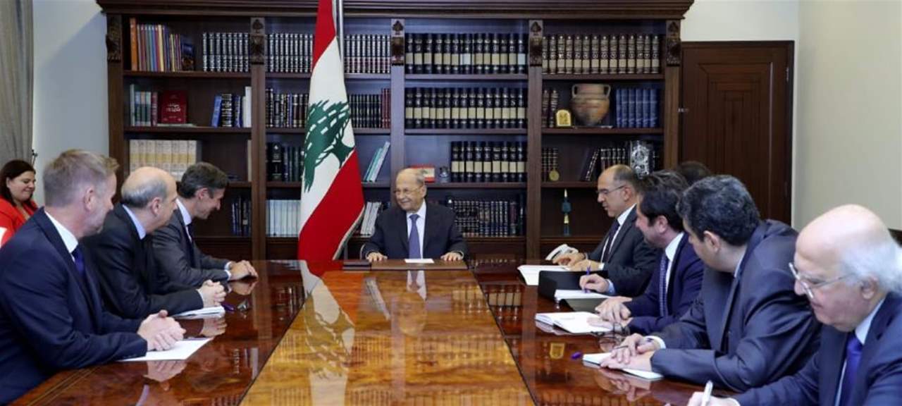 عون لوفد "توتال اينرجي": لبدء التنقيب في "البلوك رقم 9" سريعا