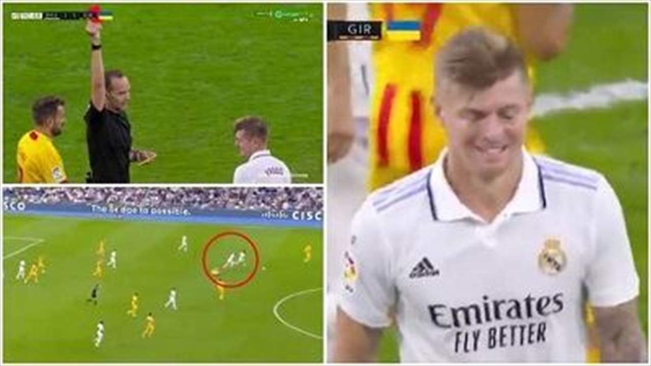 البطاقة الحمراء الاولى في مسيرة توني كروس