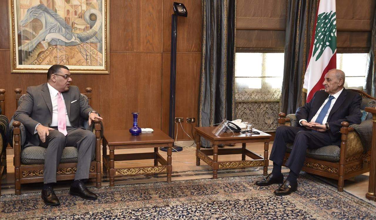 بري استقبل السفير المصري ونائب المنسقة الخاصة للأمم المتحدة وأبرق للرئيس البرازيلي مهنئا