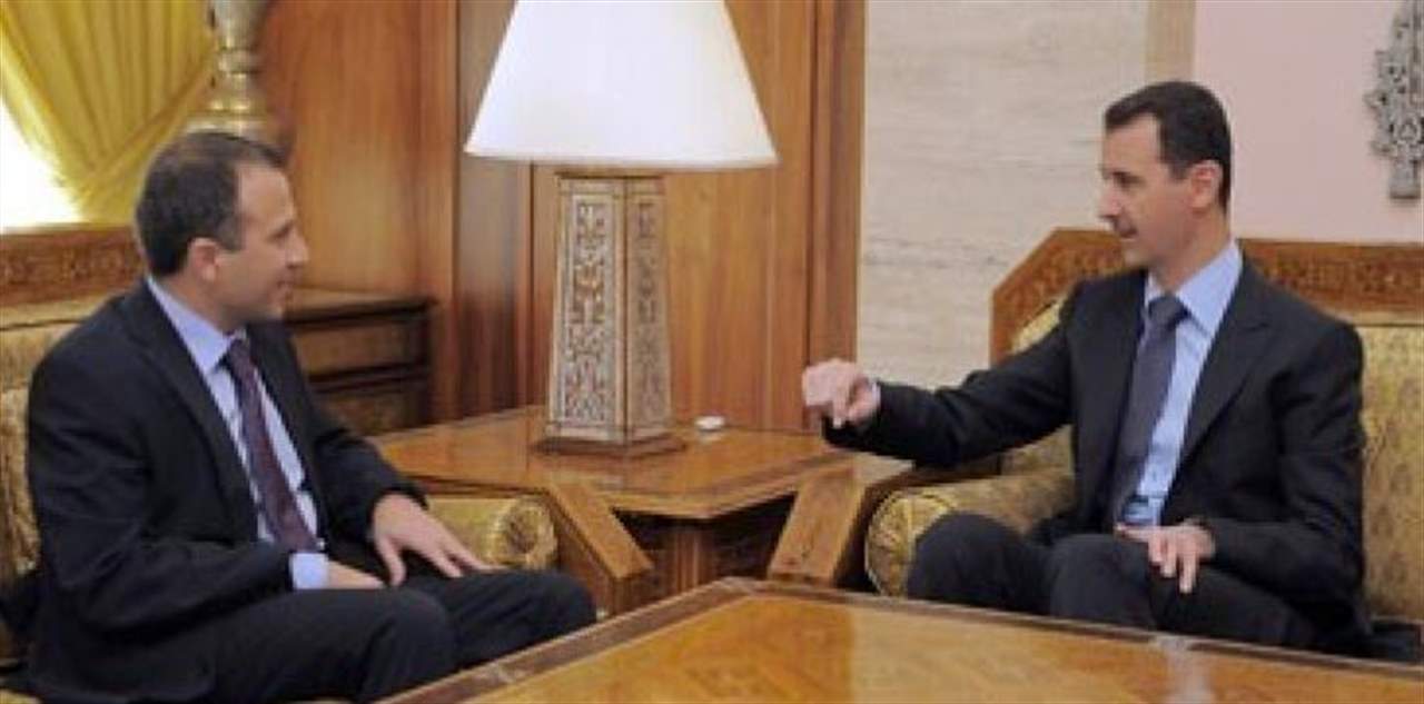 "الجمهورية": الترتيبات والتحضيرات جارية لزيارة باسيل الى سوريا .. ماذا لو طلب الأسد من باسيل التصويت لفرنجية؟