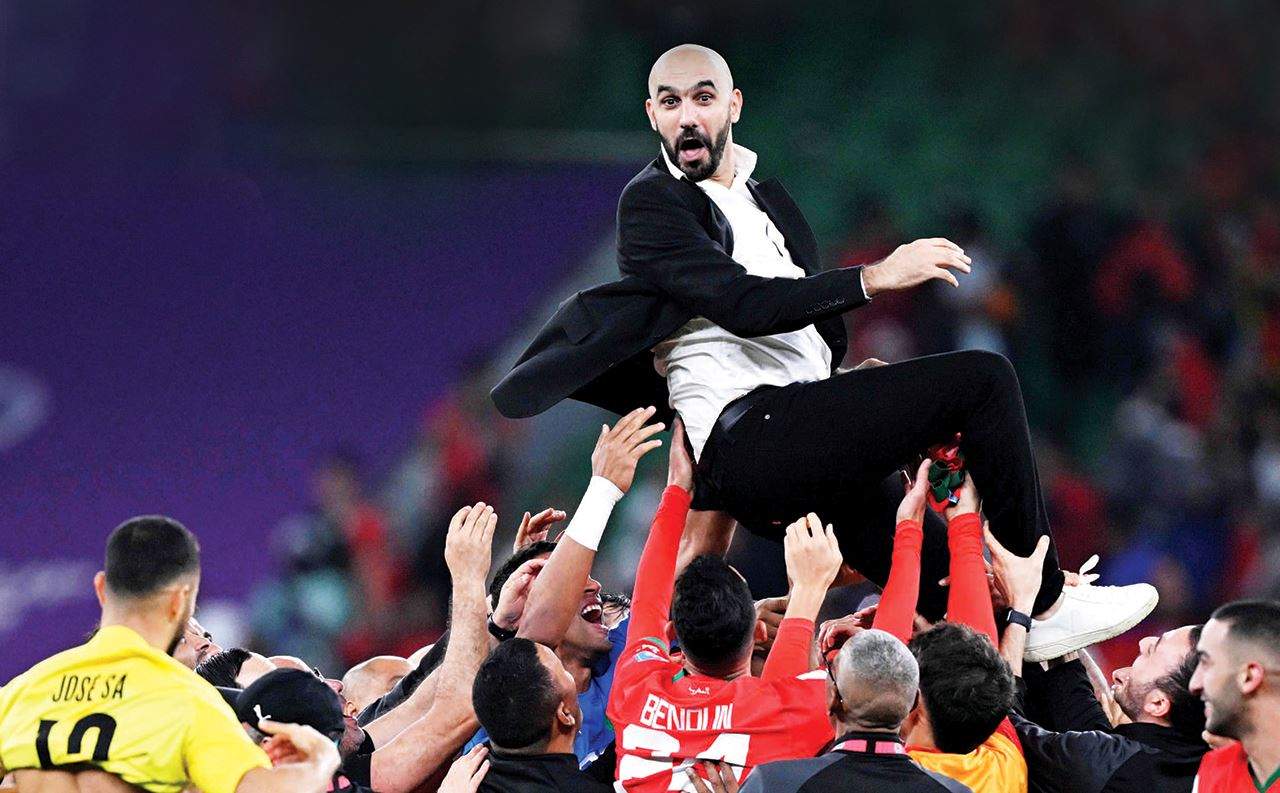   وليد الركراكي بعد انتصار المغرب على البرتغال : كتبنا التاريخ للعرب