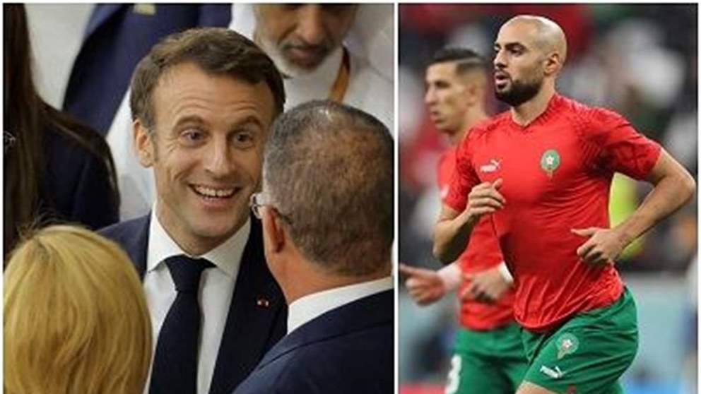 ماكرون زار "أسود الأطلس" وهنأهم وقال لأمرابط أنه الأفضل