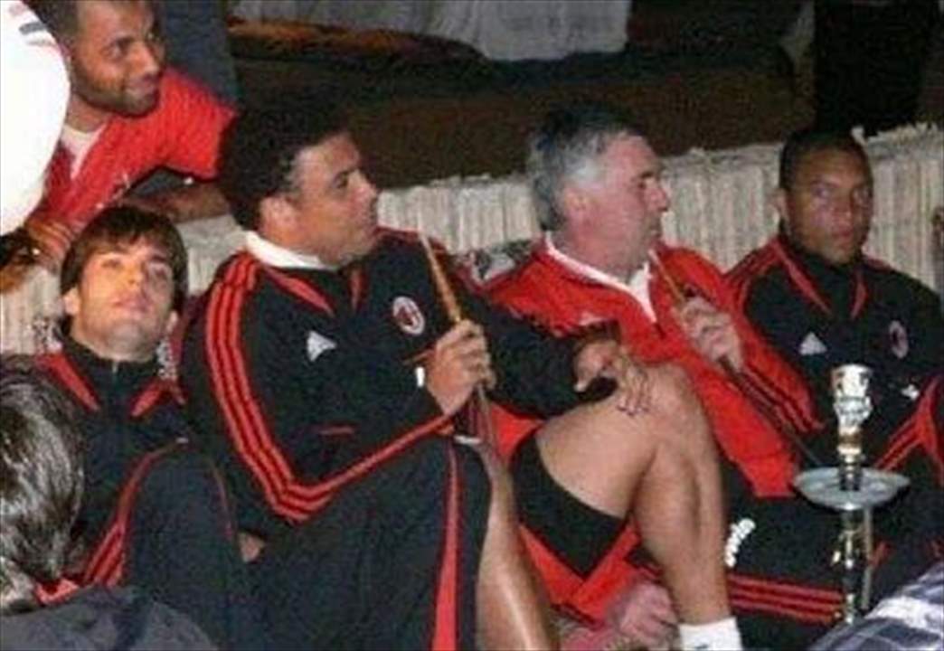 صورة وفيديو - رونالدو وأنشيلوتي و"نفس نرجيلة"