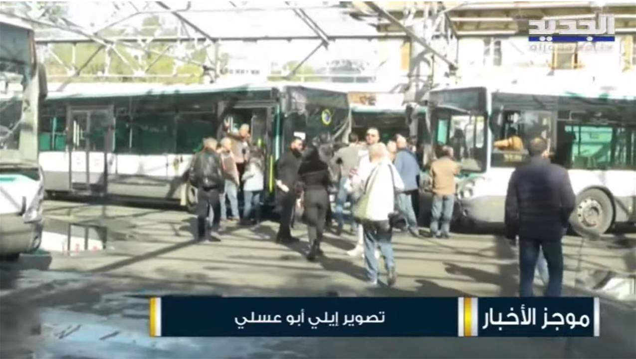 وزير الأشغال علي حمية يُطلق مناورة تجريبية لباصات النقل المشترك