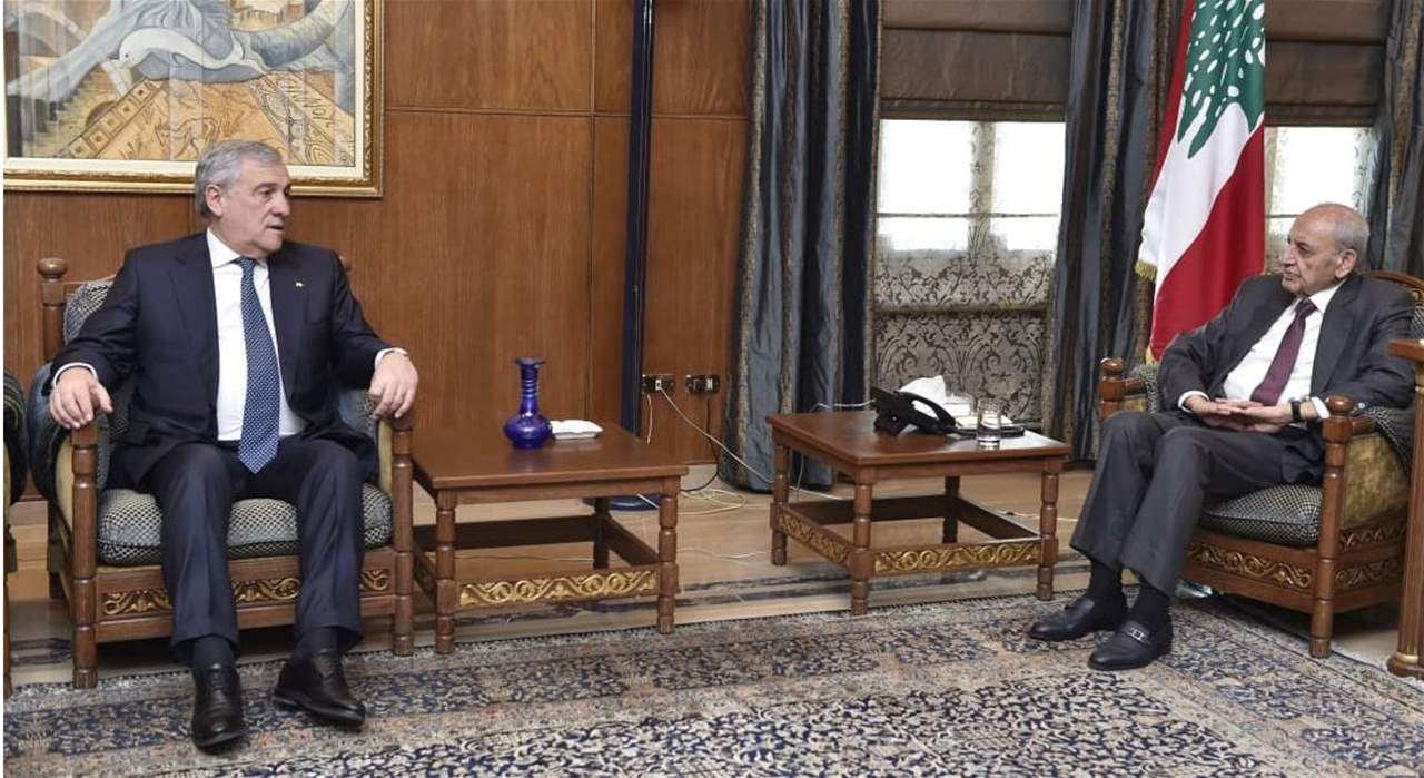 بري استقبل وزير الخارجية الايطالي وبحث معه الملف الرئاسي 