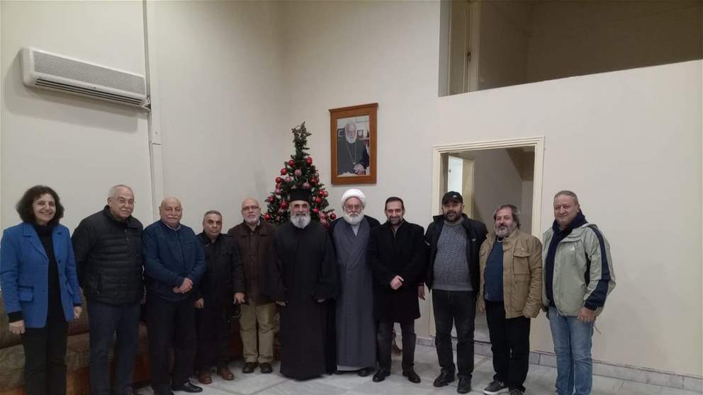 وفد حزب الله في جبل لبنان الجنوبي جال على الاديرة والكنائس مهنئاً