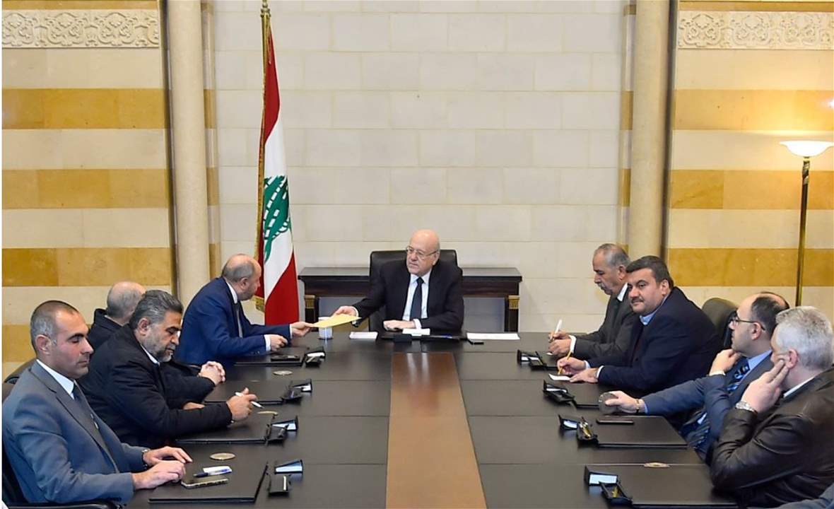 بشارة الاسمر بعد لقائه ميقاتي: بحثنا في موضوع زيادة الأجور في القطاع الخاص وأنجزنا جزءا كبيرا من هذا الاتفاق