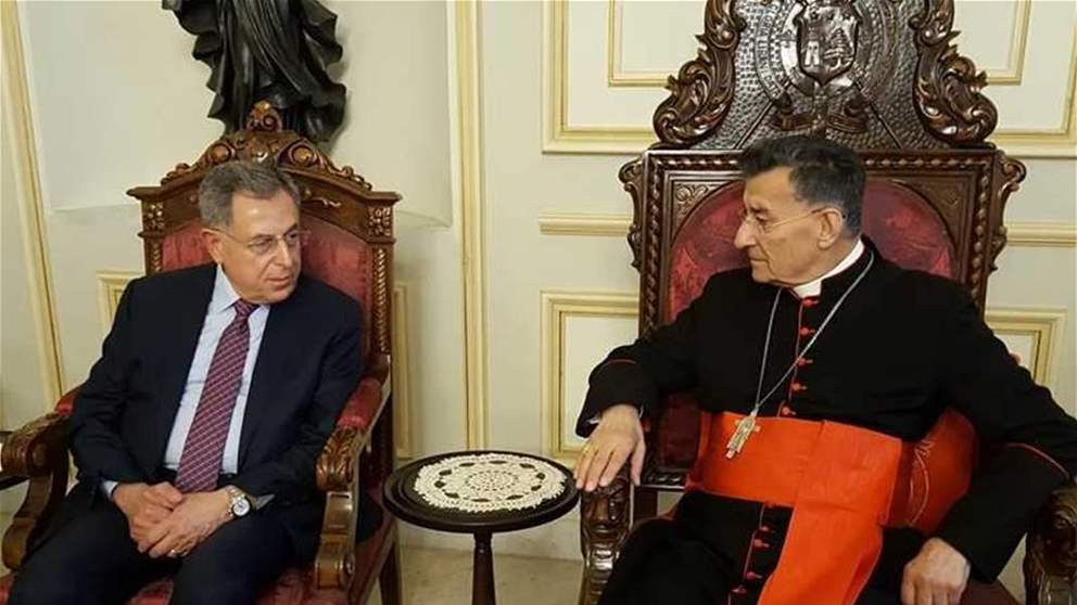   البطريرك الراعي يستقبل السنيورة في بكركي 