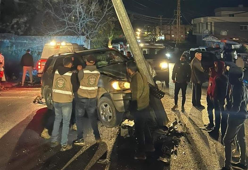 حادث مروّع على طريق عام ميفدون - شوكين - النبطية