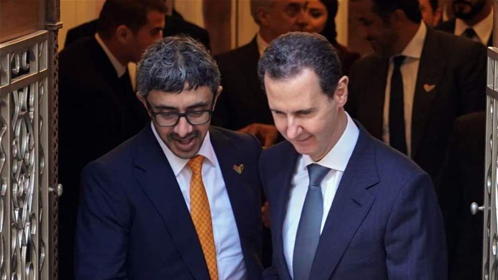 الأسد مستقبلاً وزير الخارجية الإماراتي: من الطبيعي أن تعود العلاقات إلى عمقها