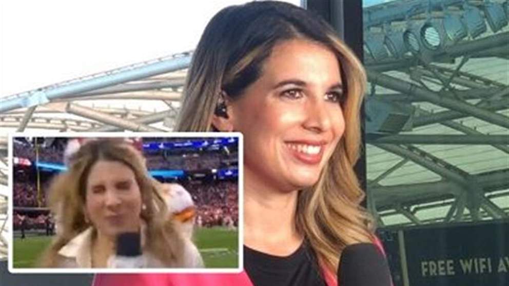 فيديو - اللاعب يجتاح المراسلة على الهواء مباشرة