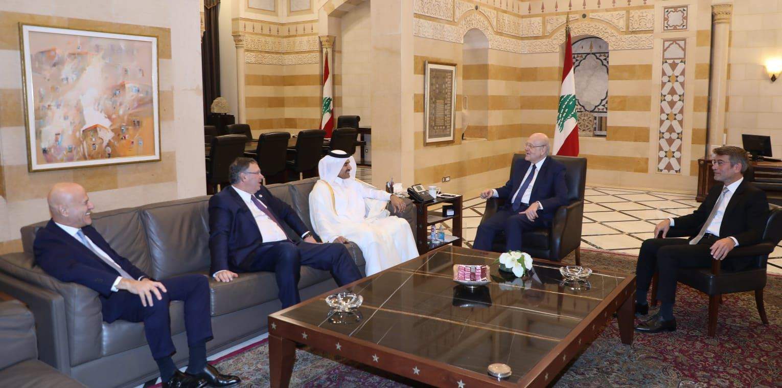 ميقاتي يستقبل وزير الطاقة القطري والوفد المرافق: بدء الأنشطة البترولية في مياهنا سيكون له أثر إيجابي والشراكة مع قطر "إستراتيجية" 