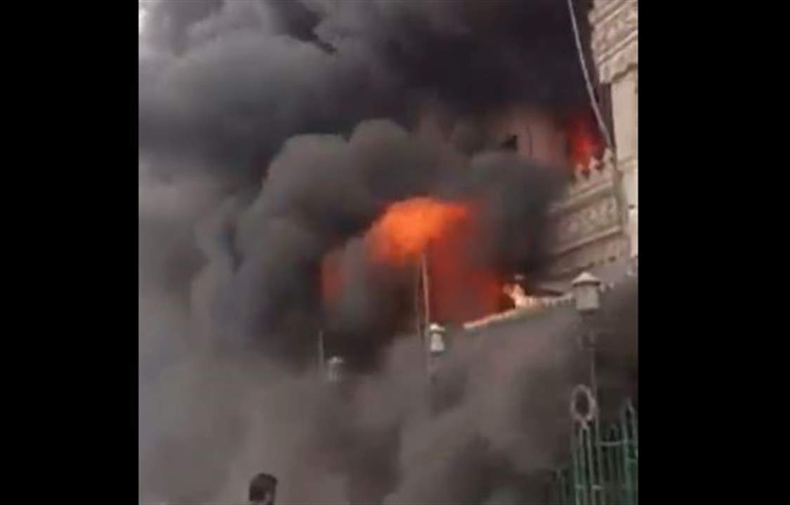 بالفيديو- ألسنة اللهب تلتهم مستشفى في القاهرة 