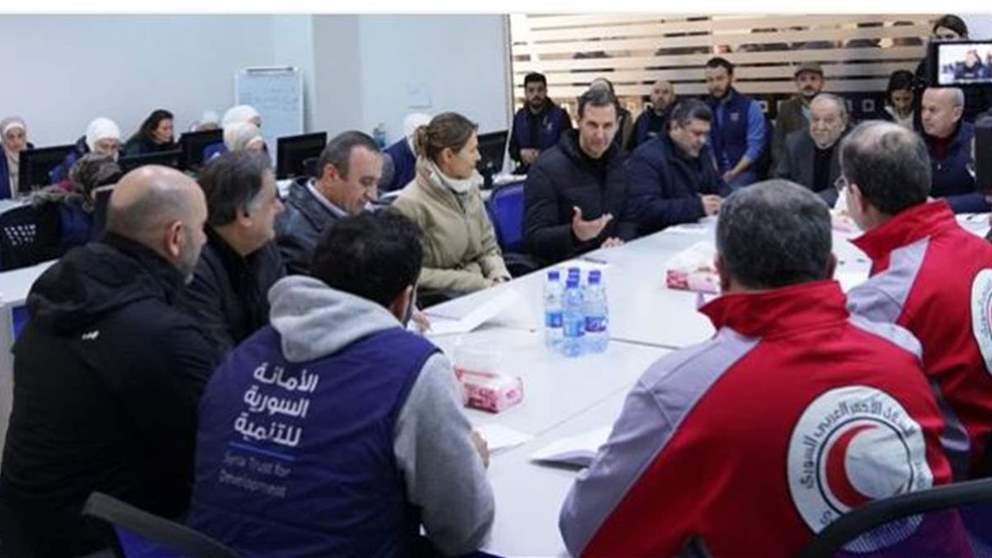 الاسد اجتمع وعقيلته مع أعضاء غرفة العمليات في حلب: الدعم الحكومي يصبح دون قيمة ان لم يكن مستندا الى رؤية أهلية ومحلية