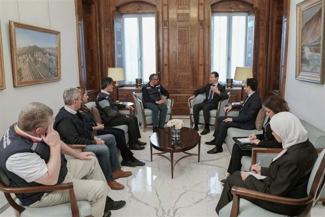 الأسد يستقبل المدير العام لمنظمة الصحة العالمية والوفد المرافق له .. وهذا ما أكد عليه 