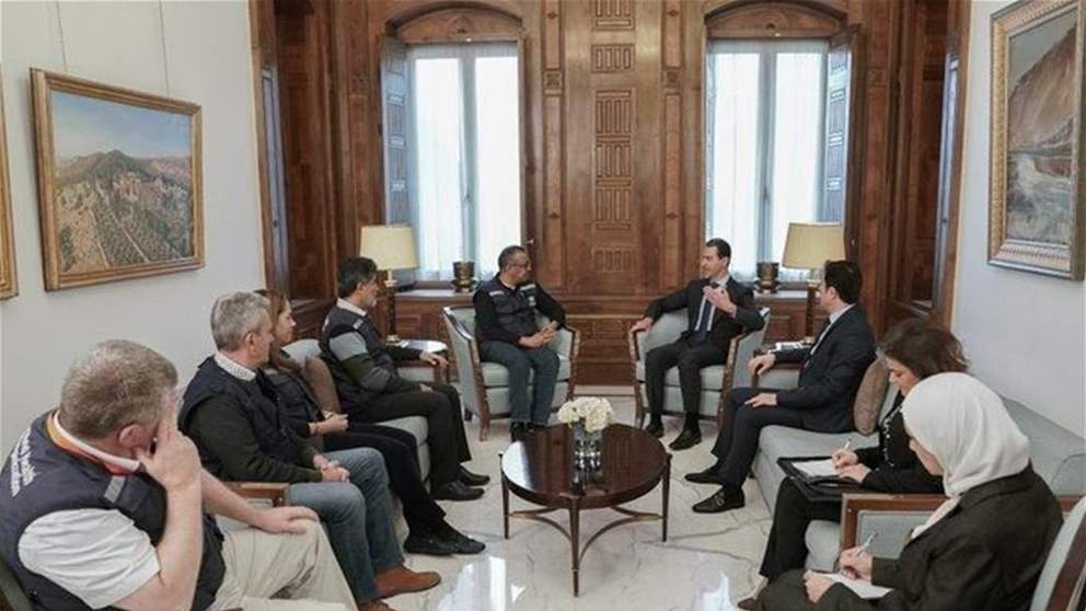 الأسد يستقبل المدير العام لمنظمة الصحة العالمية والوفد المرافق له .. وهذا ما أكد عليه 