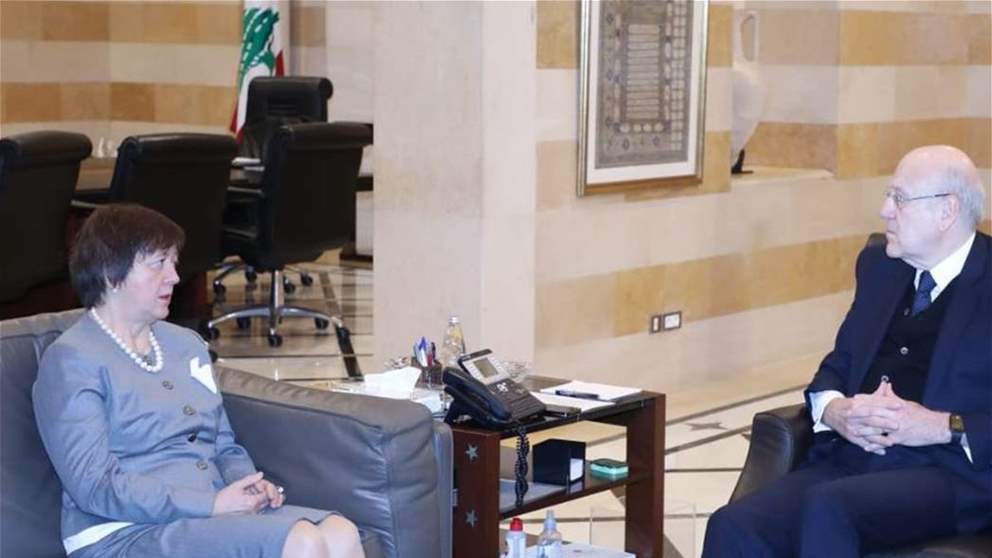 ميقاتي بحث مع فرونتسكا في التحضيرات لاجتماع مجلس الامن الشهر المقبل والتقى كاريه