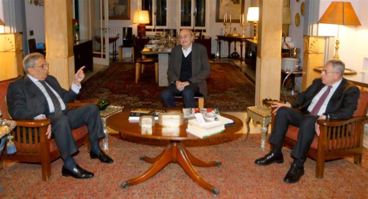 جنبلاط التقى عمرو موسى والسنيورة في كليمنصو