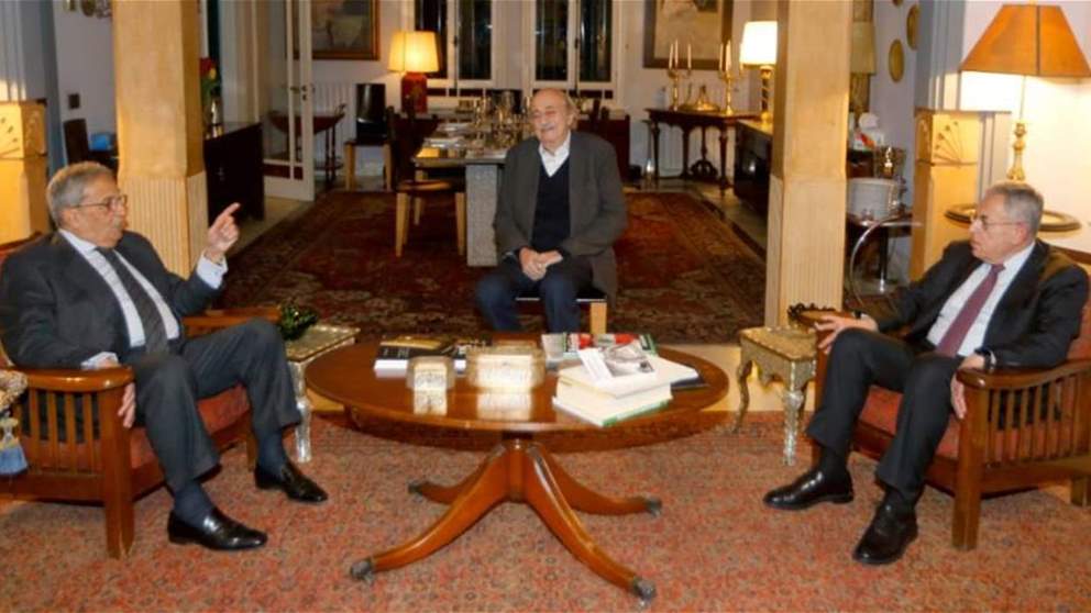 جنبلاط التقى عمرو موسى والسنيورة في كليمنصو