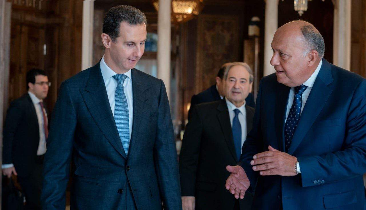 الخارجية المصرية: لقاء شكري مع الأسد لم يتطرق لعودة سوريا إلى الجامعة العربية