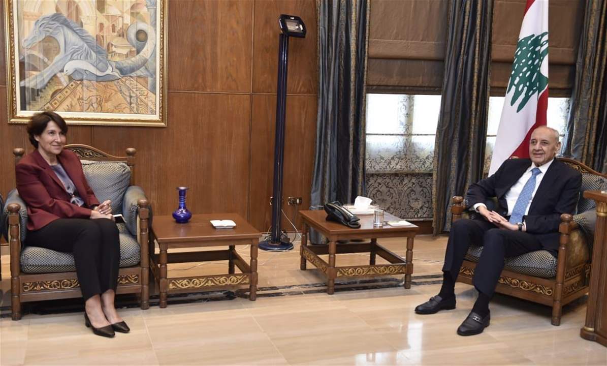   بري يعرض الأوضاع مع السفيرة الفرنسية ويستقبل وزيري الدفاع والداخلية 