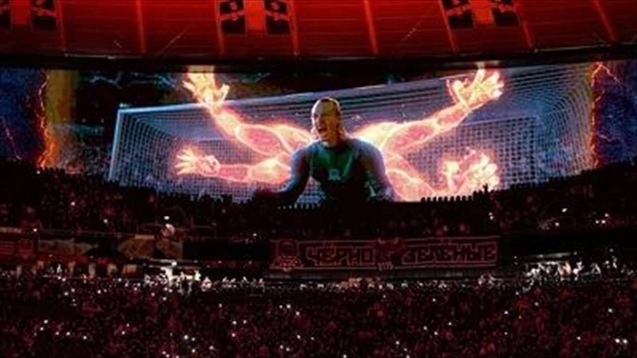 فيديو - عرض رائع غير مسبوق بالليزر في الدوري الروسي