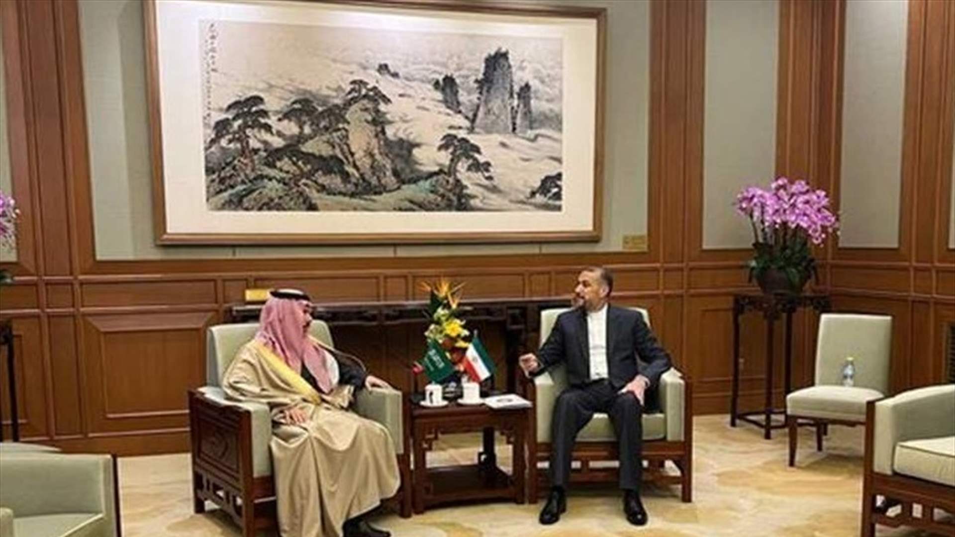 اتفاق سعودي ايراني على بدء ترتيبات إعادة فتح السفارتين والقنصليات 