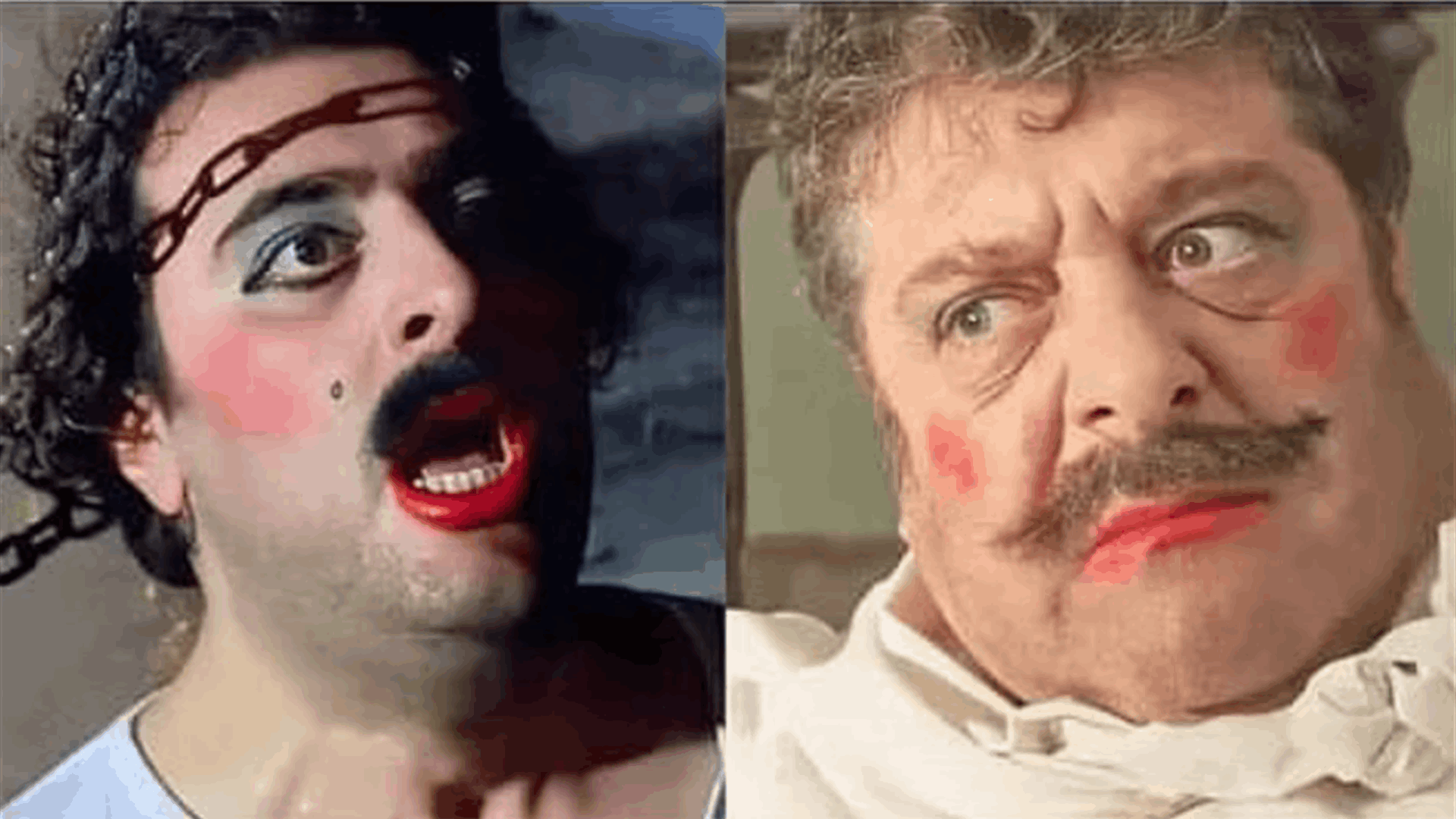 صورة لـ فادي صبيح بمساحيق التجميل في "حارة القبة " تتصدر و تذكر الجمهور بـ باسم ياخور 