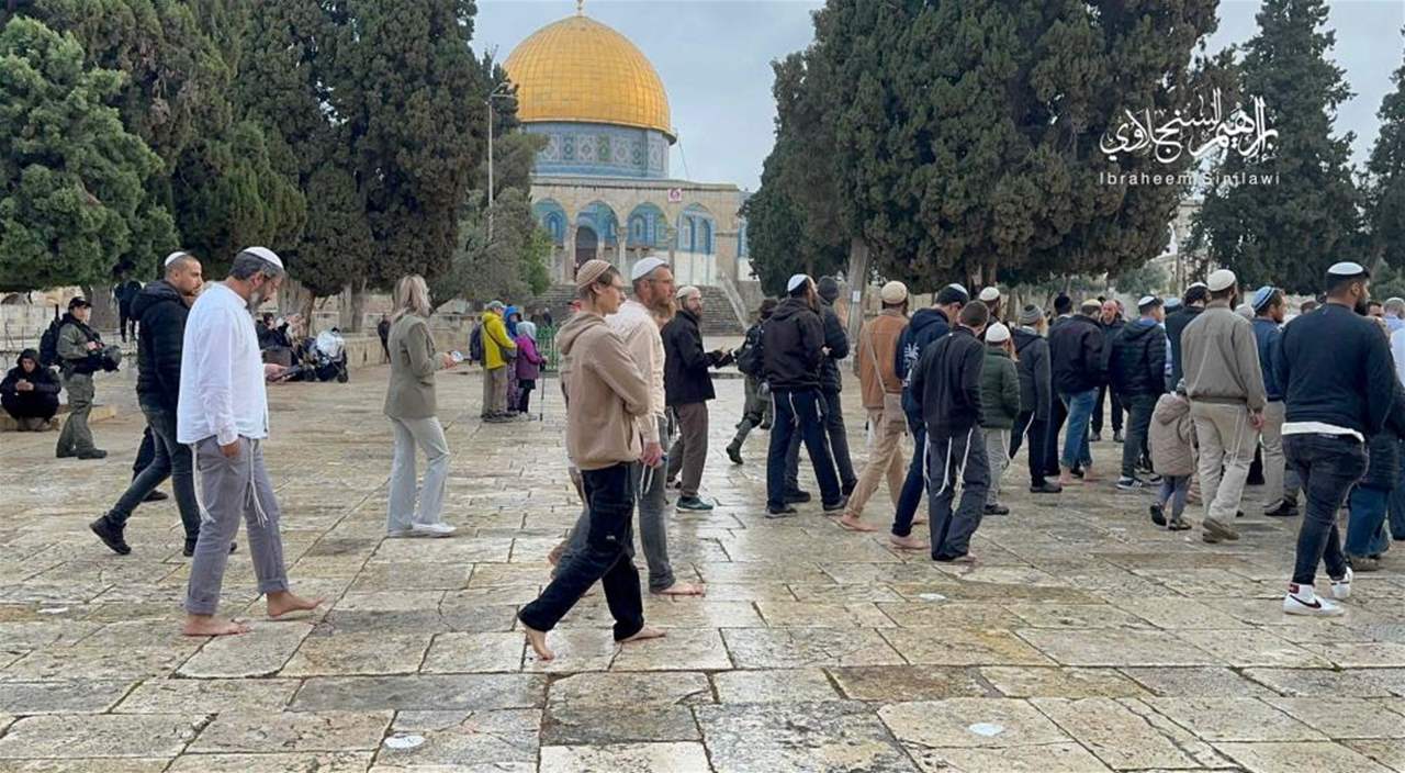  مئات المستوطنين المتطرفين يقتحمون المسجد الأقصى وسط إجراءات مشددة من قوات الاحتلال