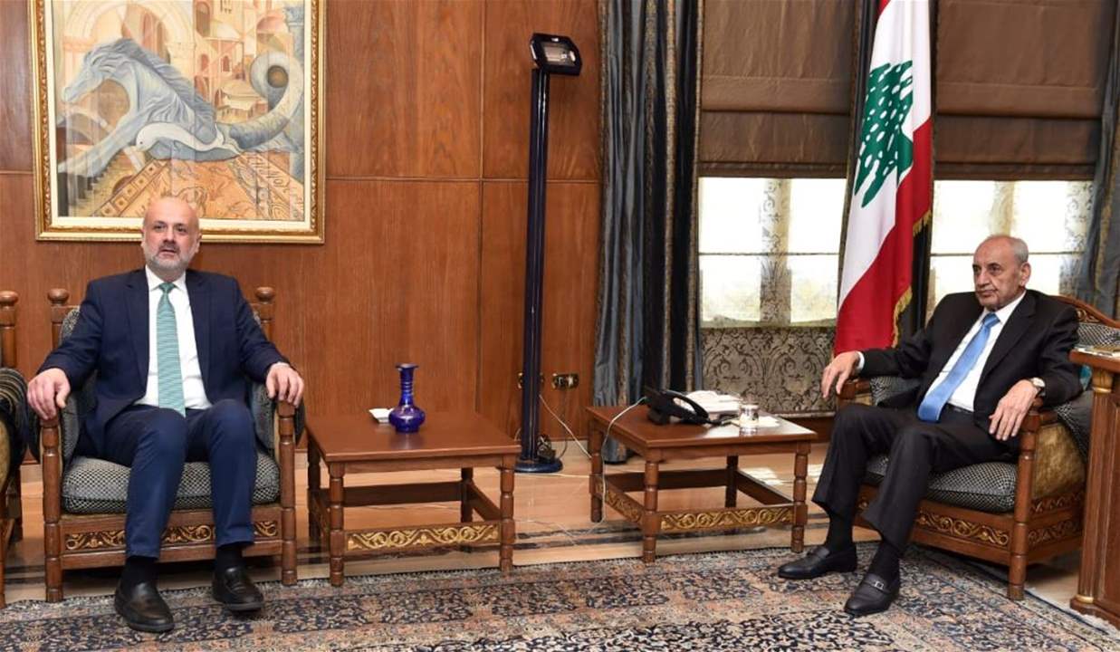  بري التقى السفير الوزير مولوي لبحث العديد من الملفت منها النازحين السوريين 