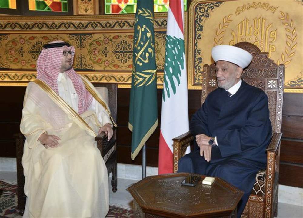 بخاري: اللقاء مع المفتي دريان كان مناسبة لاستعراض آخر المستجدات على الساحة اللبنانية خاصة الاستحقاق الرئاسي وأهمية انجازه