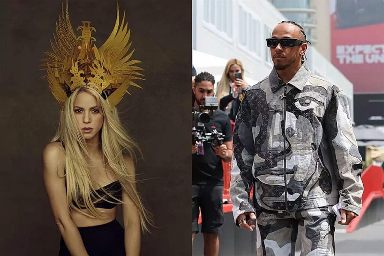 هل هي بداية علاقة بين لويس هاميلتون وشاكيرا؟