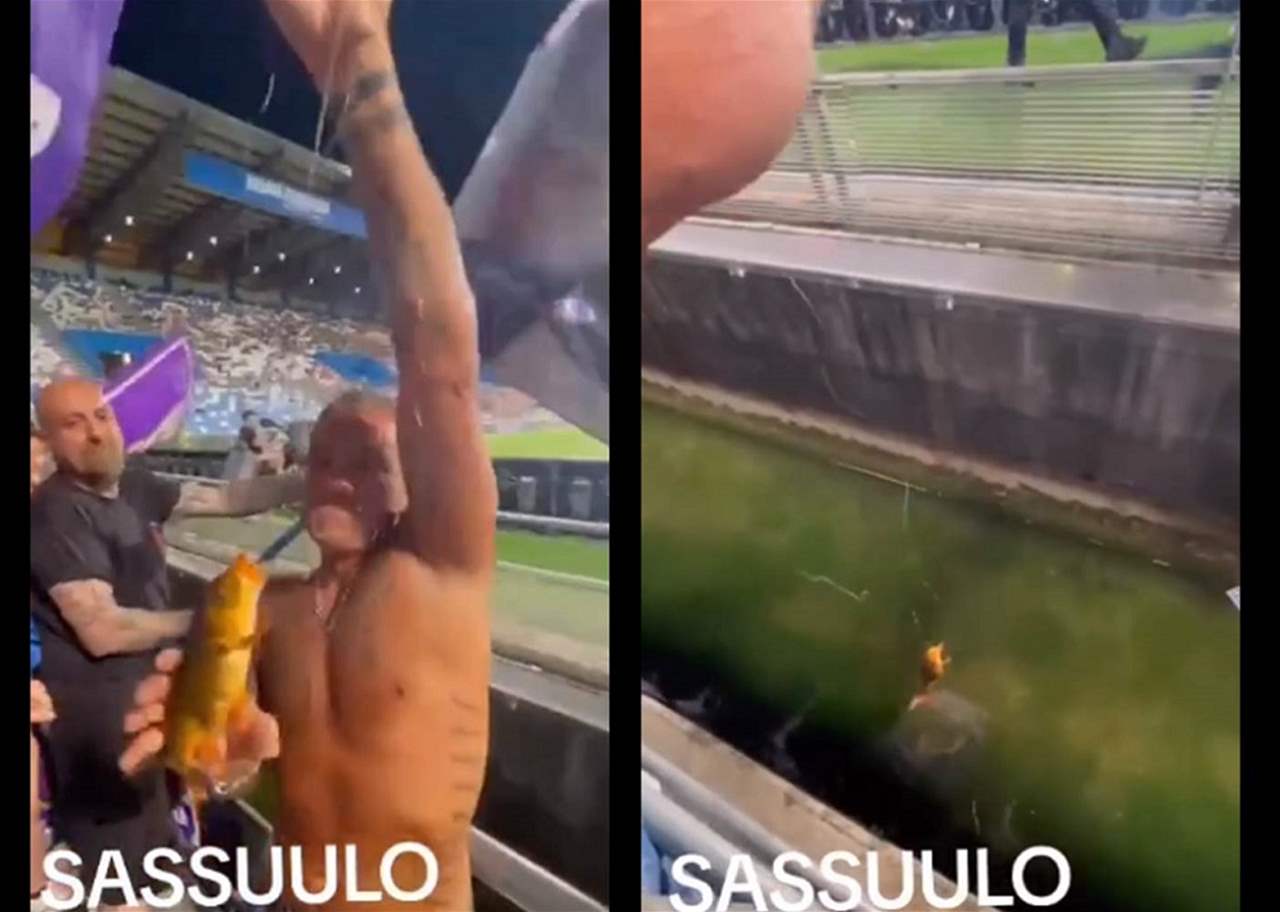 فيديو - حين تحوّل الملعب الى مساحة لصيد السمك !!