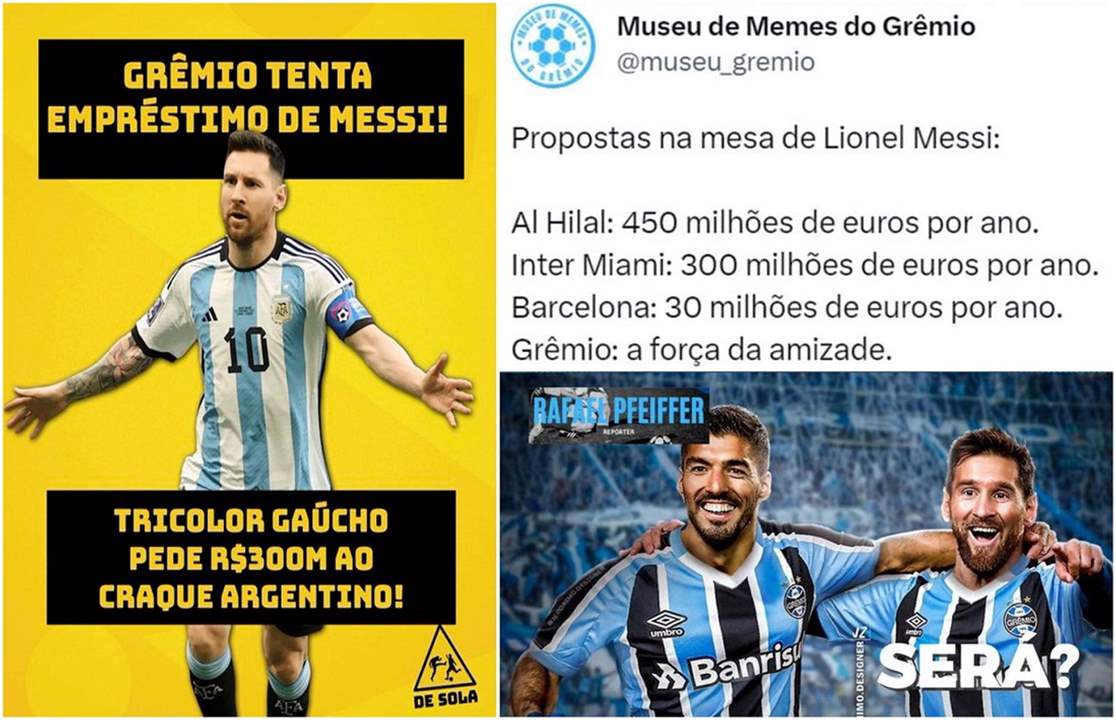 السخرية من غريميو تجتاح البرازيل بسبب ميسي