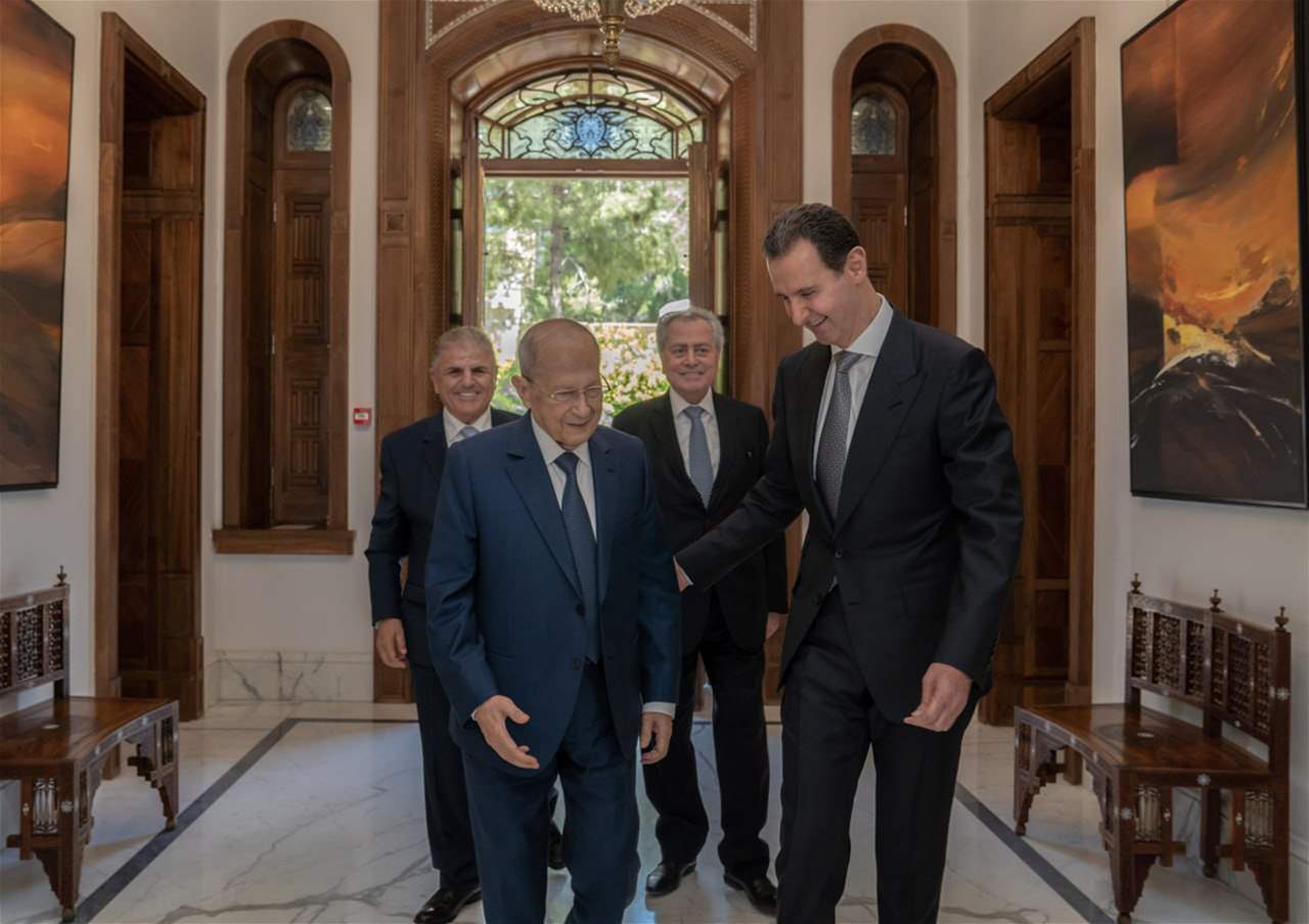 بشار الأسد مستقبلاً ميشال عون:  قوة لبنان في استقراره السياسي والاقتصادي