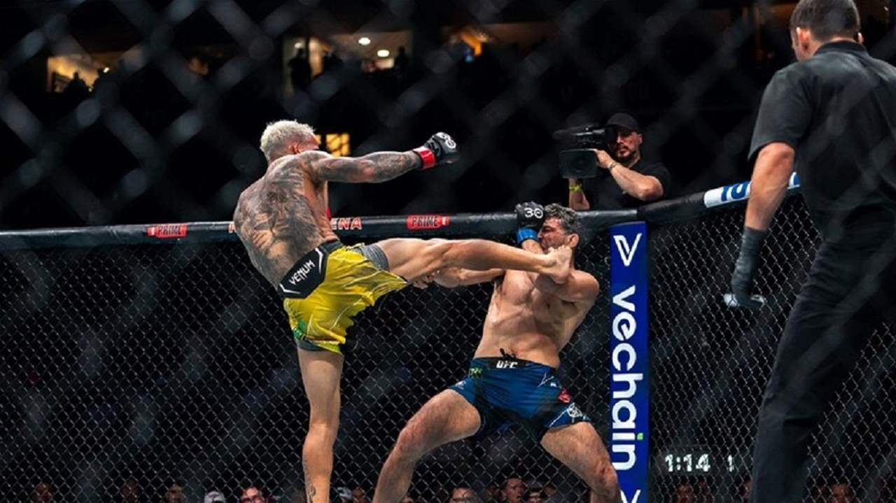 فيديو - البرازيلي أسقط الأميركي الإيراني بالضربة القاضية