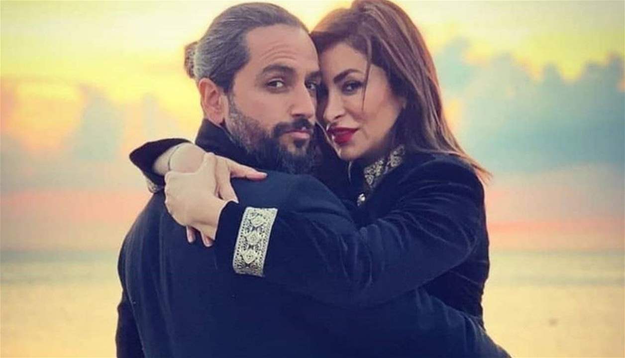 لقطات رومانسية تجمع ديمة بياعة بزوجها أحمد الحلو احتفالا بعيد زواجهما