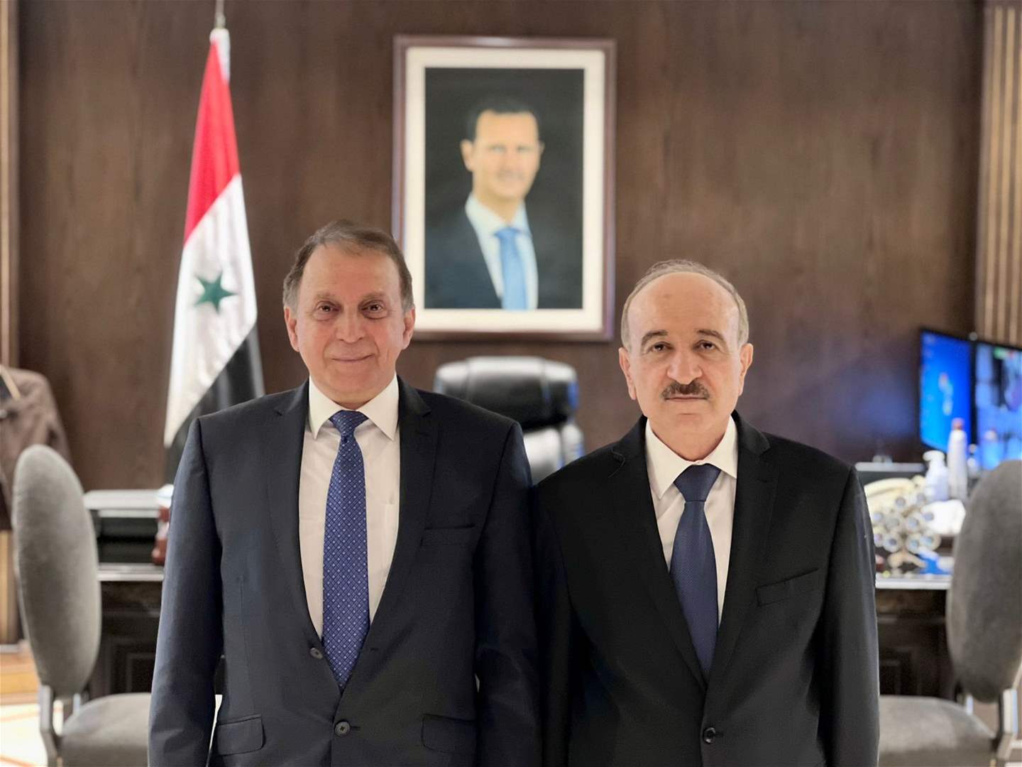 شرف الدين عرض ملف عودة النازحين السوريين مع وزير الداخلية ووزير الإدارة المحلية والبيئة السوري