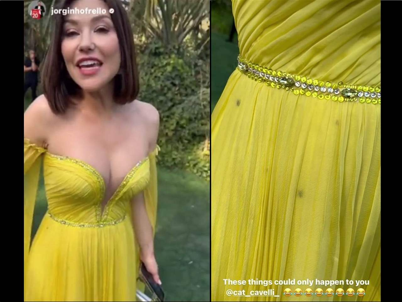 فيديو - صديقة جورجينيو تعاني في حفل الزفاف فما قصة الفستان والذباب؟