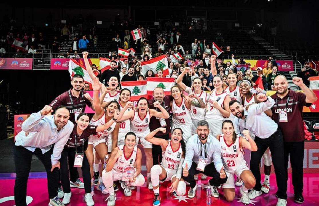 سيدات لبنان للبقاء بين المستوى الأول بعد فوز تاريخي على تايبه