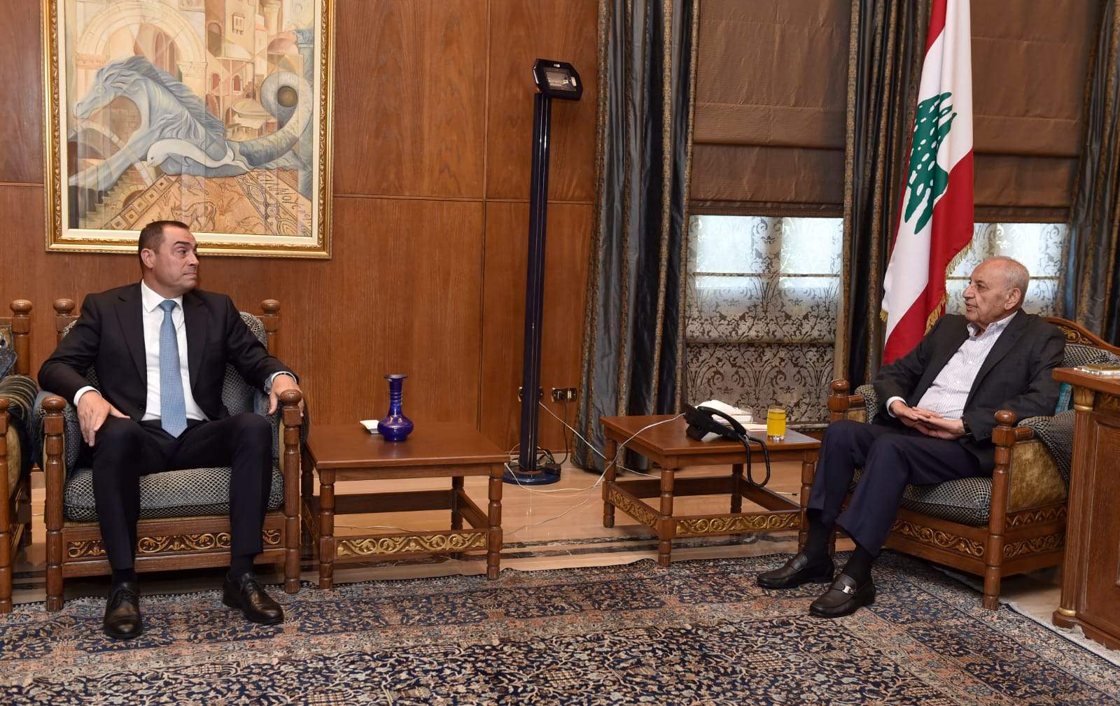 بري عرض الأوضاع الأمنية مع وزير الدفاع واستقبل مدير المخابرات في الجيش اللبناني