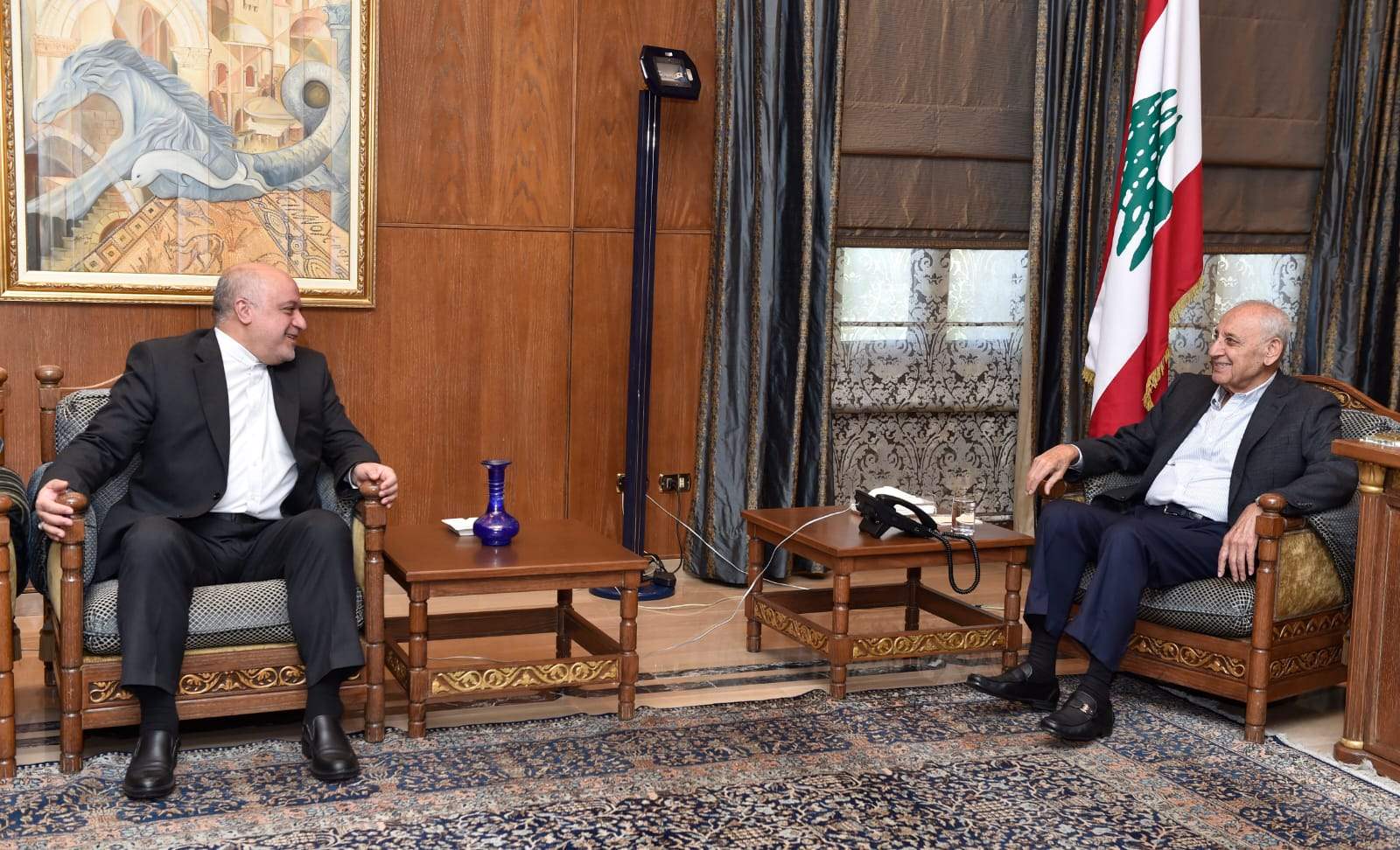 بري إستقبل السفير الإيراني  وعرض الأوضاع العامة خلال لقائه بو صعب 